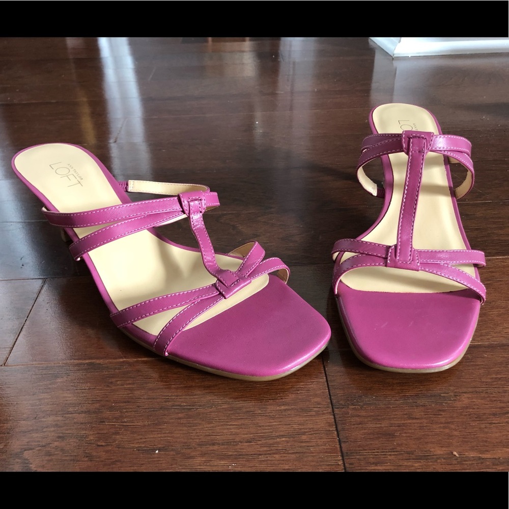 NEVER WORN Pink LOFT Open Back & Toe Heels size 8M